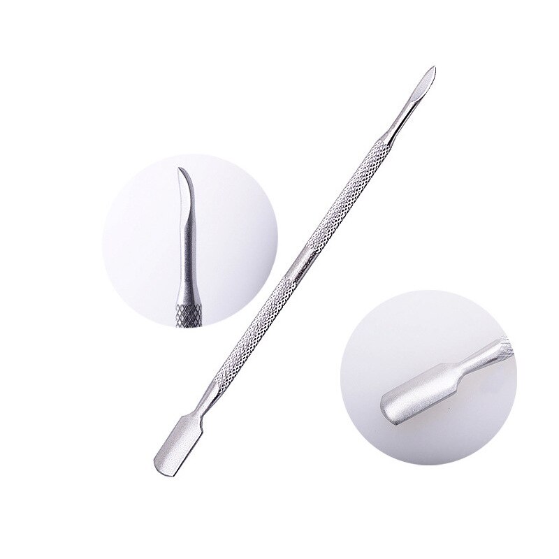 Set van 1pc/ 4 stuks nagelaccessoires, nagelriemduwer, verwijder dode huid, frustratie, dode huid, dubbele kop, roestvrijstalen manicureset