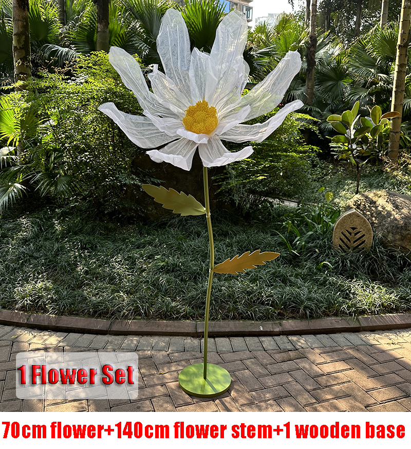 1/3 stk. kæmpe marguerit kunstige blomster bryllupsdekoration rekvisitter marguerit store blomster sceneopsætning vinduesudstilling boligdekoration: Blå