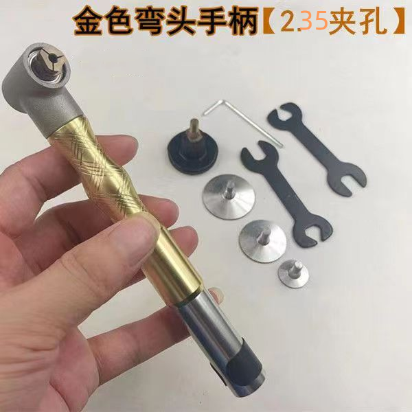 90d graden handstuk voor foredom motor hoekslijpmachine flexibele as slijpmachine maalmolen slijpmachine 90d elleboog graveerpen 2.35/3.0/3.17mm: Wit