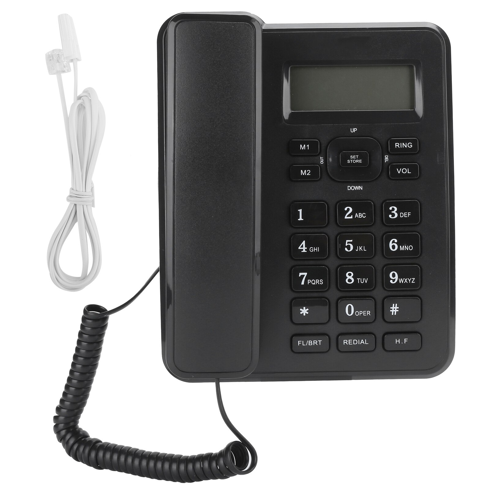 Thuis Vaste Telefoon Desktop Snoer Vaste Telefoon Huishouden Telefoon Met Caller Id Functie Voor Home Office Hotel Business: For Britain Black