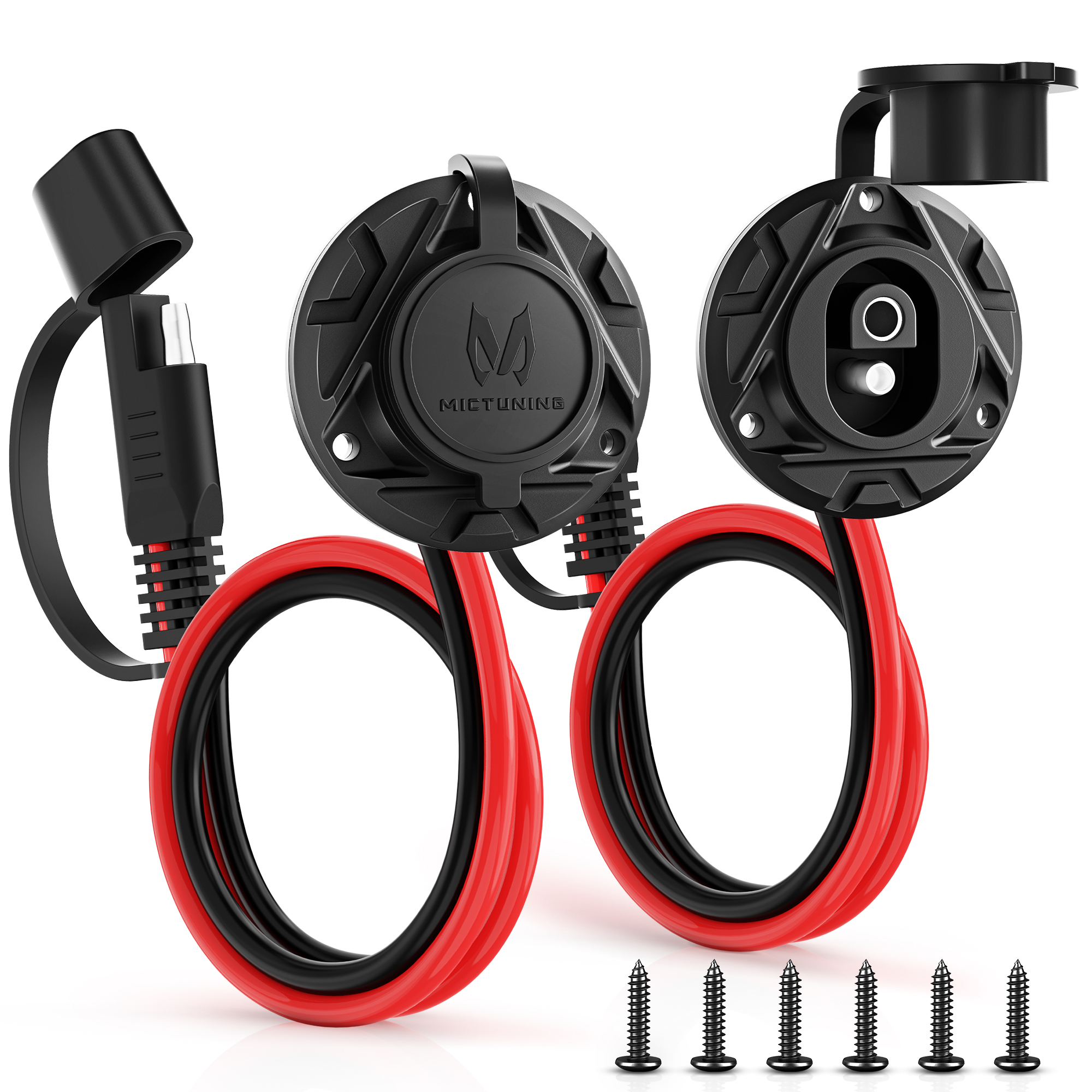 Sae-schnellanschlusskabelbaum 14 awg 30cm wasserdichtes sae-verlängerungskabel mit seitenwandanschluss für solarpanel-generator-batterieladegerät: Default Title