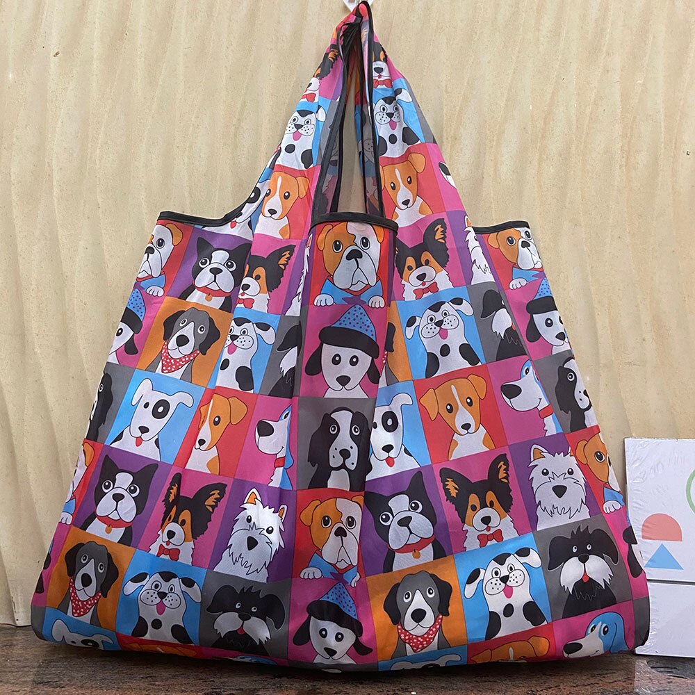 Grote Size Zware Boodschappentassen Herbruikbare Supermarkt Boodschappentas Handtas Opvouwbare Lady Schoudertas Machine Wasbare Oxford: 11015