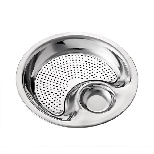 Thick Stainless Steel Vinegar Dish Dumpling Plate Drain Double Tray Fruit Tray Serving Platter Serving Dish: 25cm