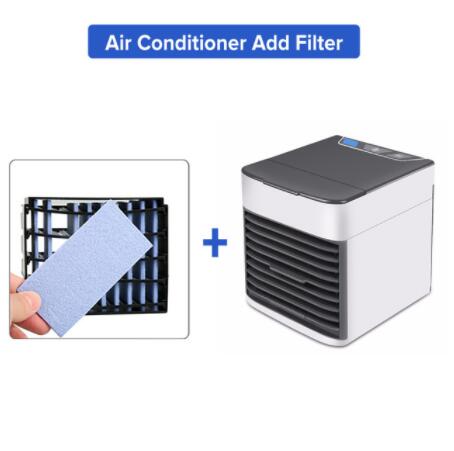 Mini hjem klimaanlæg bærbar aircondition personlig plads luftkøler usb genopladelig luftfugter luftkøling skrivebord fan: Fan tilføj filter