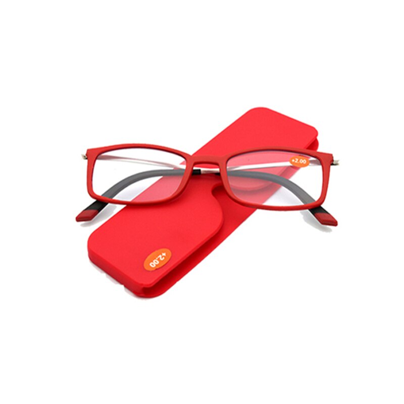 Ultra-thin TR90 Frame Portable Reading Glasses Unisex Ultralight Paper Type Wallet Hyperopia Spectacle +1.0 +1.5 +2.0 +3.5