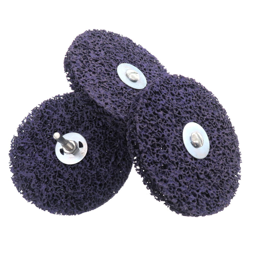 3 Inch Slijpschijf 3 Stuks 75 Mm Strip Schijven Schoon Poly Strip Wiel Disc Voor Haakse Slijpmachines Schoon Verwijderen Verf Roterende Schurende: Oranje