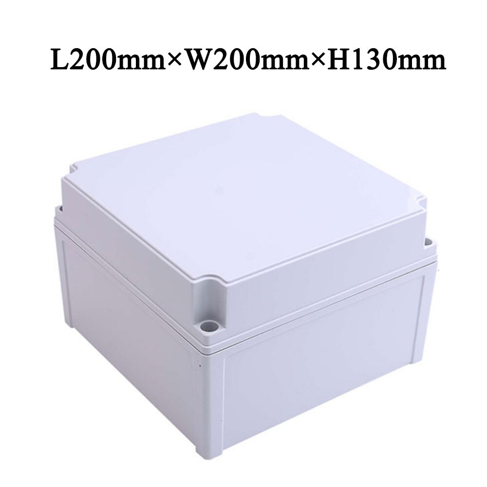 Plastic Dustproof Waterproof IP67 Junction Box Universal Electrical Project Enclosure Grey ABS Housing Box: with mounting board / 200X200X130