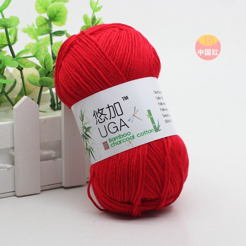 Soft Bamboo Crochet Cotton Knitting Yarn Baby Knit Wool Bamboo Charcoal Cotton Hand Knitting Yarn 50g/pc 6 ply: 14
