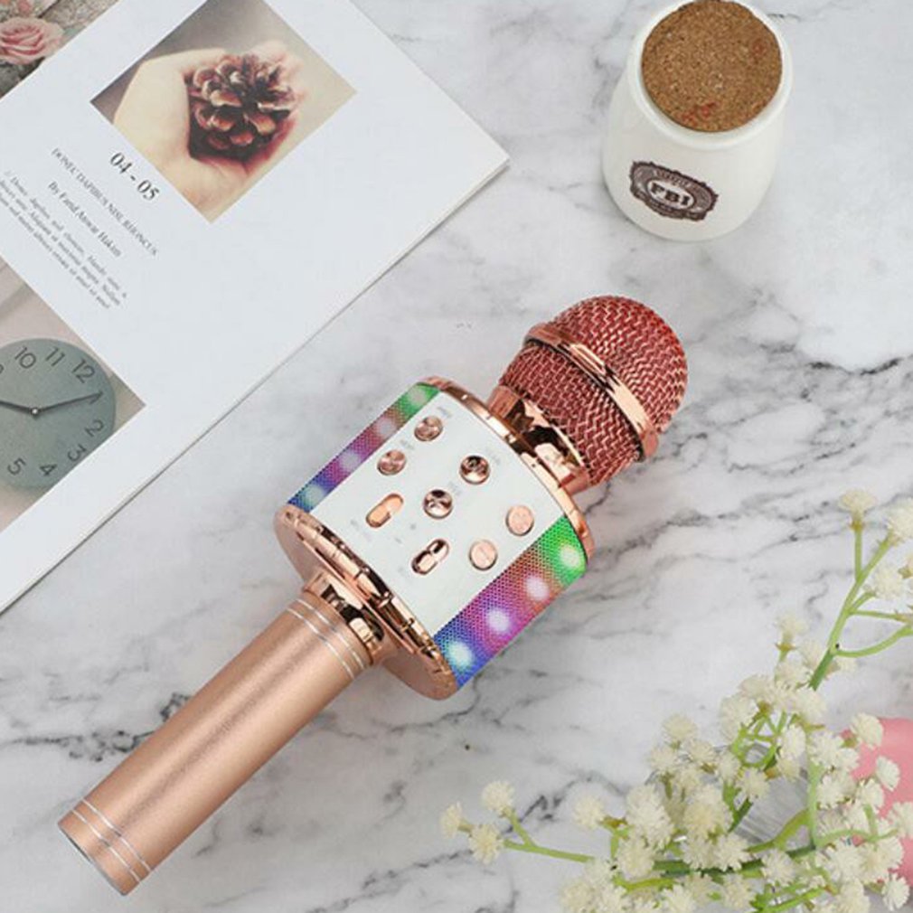 Bluetooth Karaoke Microphone Wireless Microphone Professiona Speaker Handheld Microfone Player Singing Recorder Mic