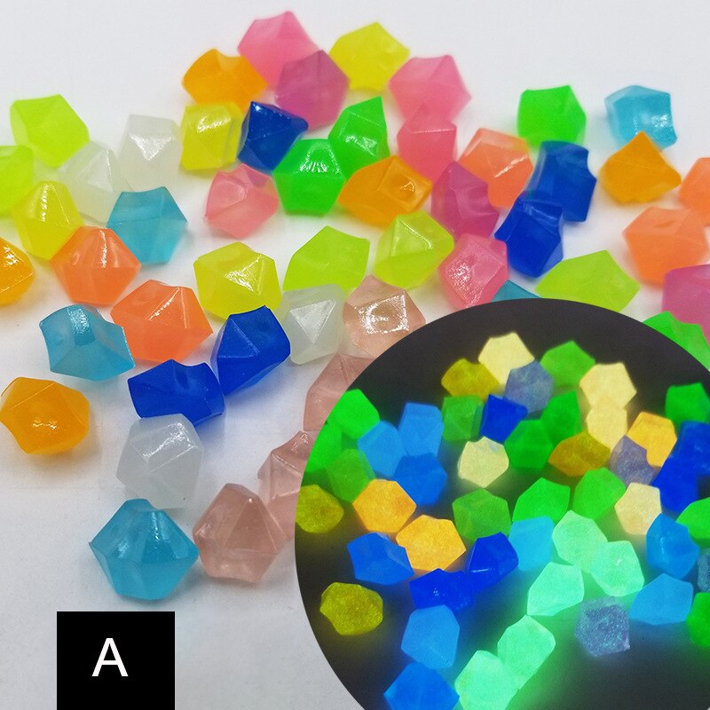 300 stuks tuindecoratie lichtgevende kiezelstenen, lichtgevende kiezelstenen, decoratieve kiezelstenen voor aquariumdecoratie, kiezelstenen voor aquariumstenen: Mix 14 x 11mm 300 stuks