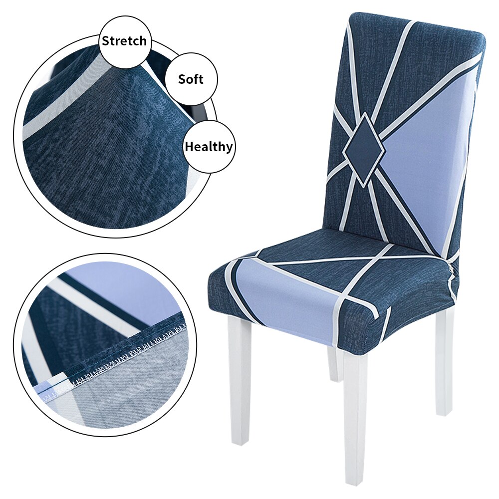 Geometrische Spandex Stuhl Abdeckung strecken Elastische Hussen Stuhl Sitzbezüge Für Esszimmer Küche Hochzeit Bankett Hotel: Stil 9