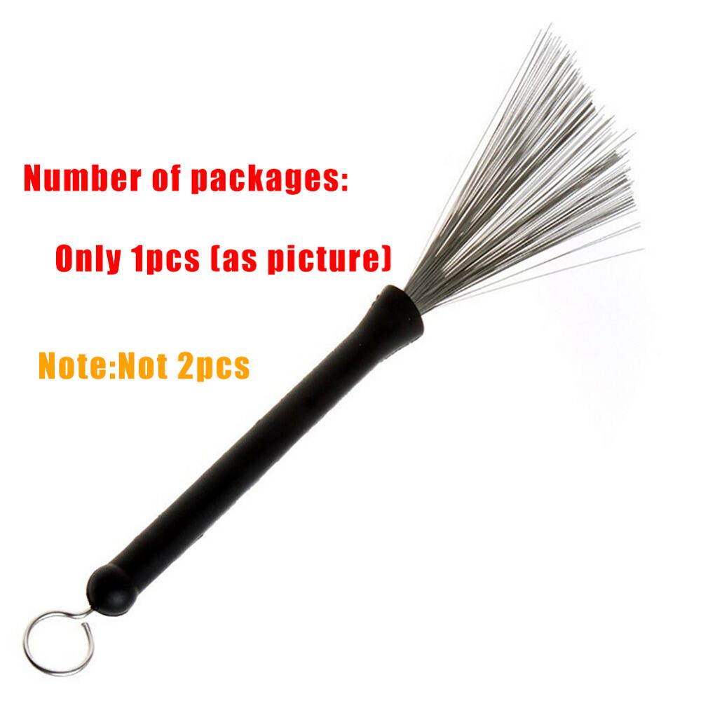 1Pcs Metal Wire Drum Brushes Cleaning Tool Portable Jazz Musical Retractable Sticks N66
