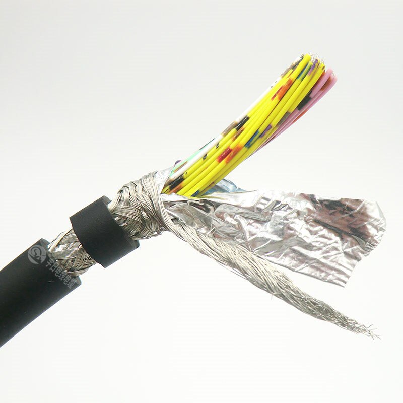 Flexible IO Control Cable 40 core 0.08mm² 28AWG Shielded Wire with Tinned Pure Oxygen Free Copper 1m