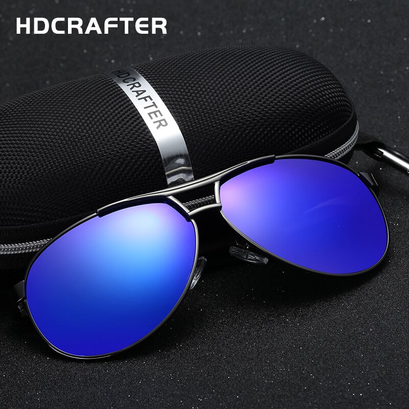 HDCRAFTER Sunglasses Men Polarized Polarized Mirror Lens Eyewear Sun Glasses for Men Brand Driving oculos de sol