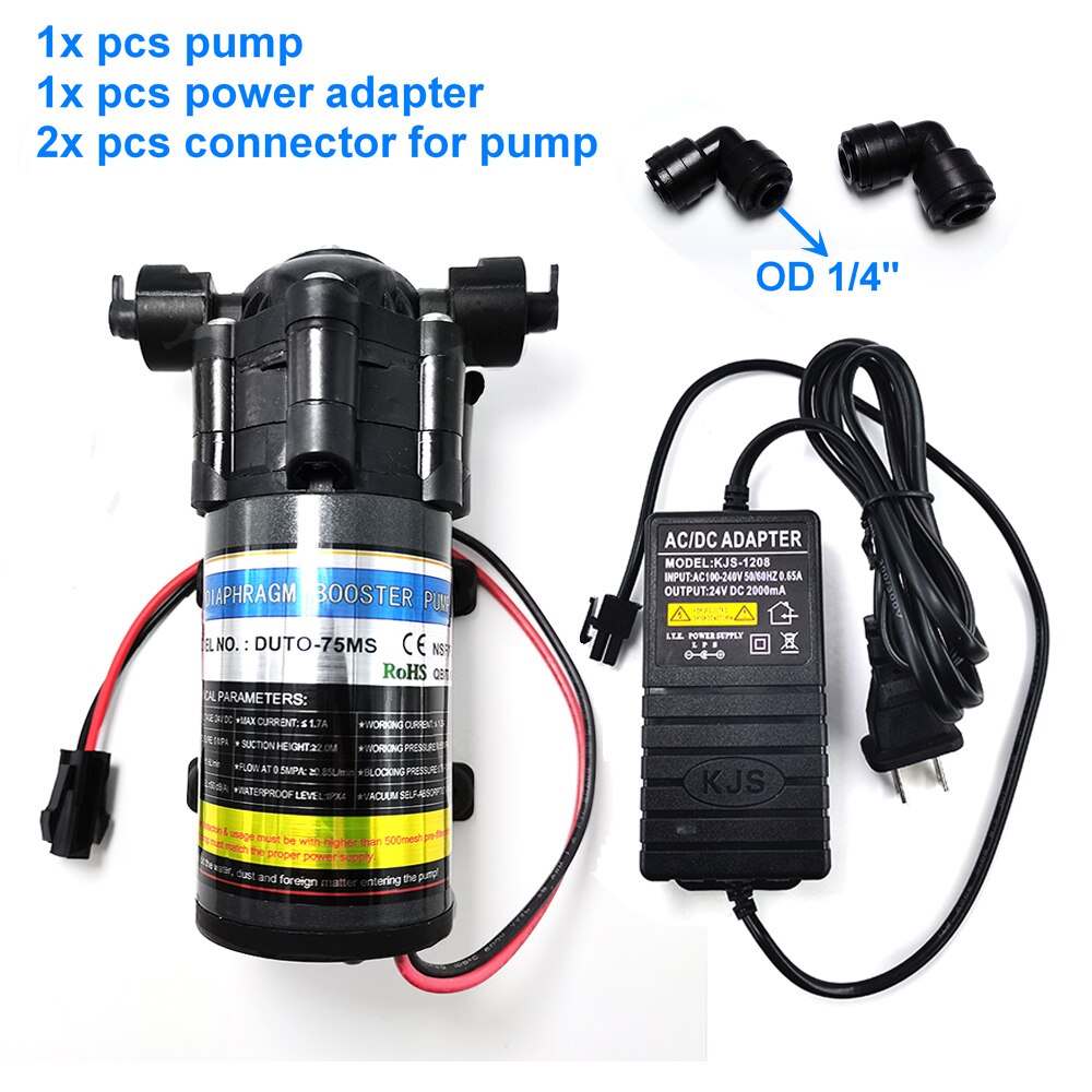 Homebrew Magnetic Brewing Beer Water Pump 1/4&quot; Inlet/Outlet Food Grade DC 24V With Power Adapterfor Homebrewing: 1pumper and 1 power