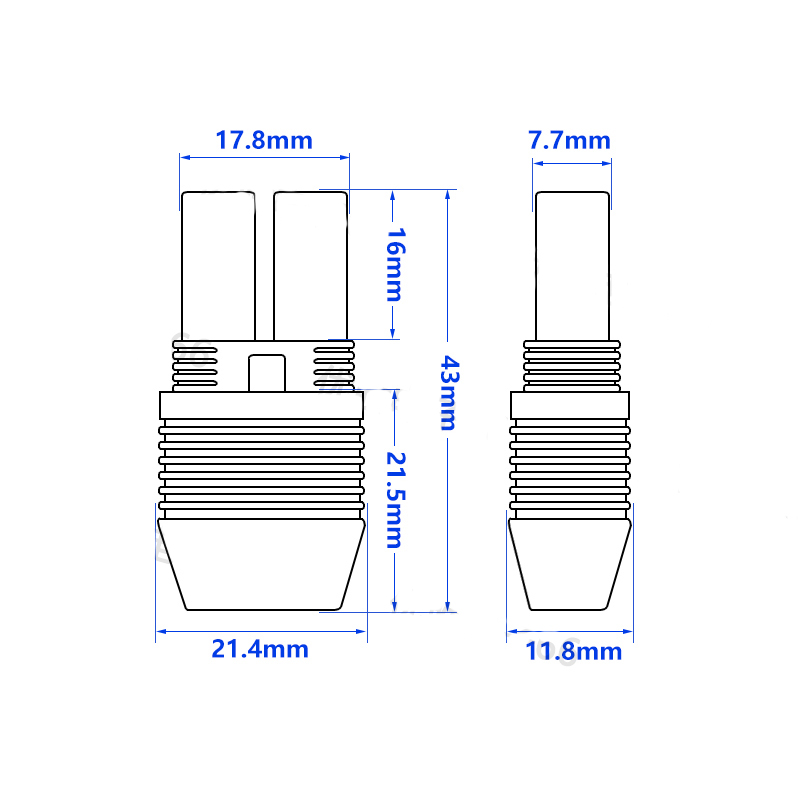 EC5 Injection Molded Connection Cable with Cover 10AWG Aircraft Model Male Female Plug Wire High Current 100A Power Cord