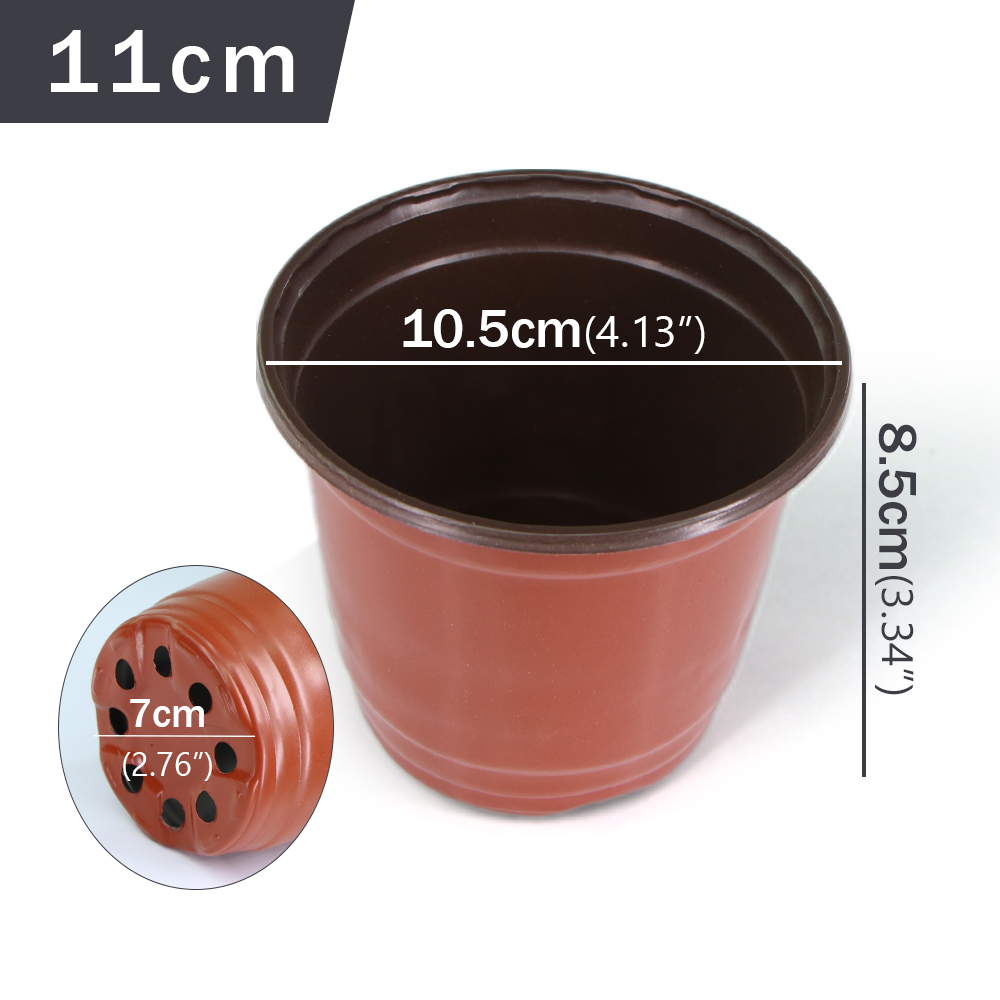 20/50PCS 9/10/11/12/15cm Huis Tuin Plastic bloempot voor Bloem Vetplanten Kwekerij Transplantatie Groeiende Cup Zaden Beginnende Trays: Rood / Klein