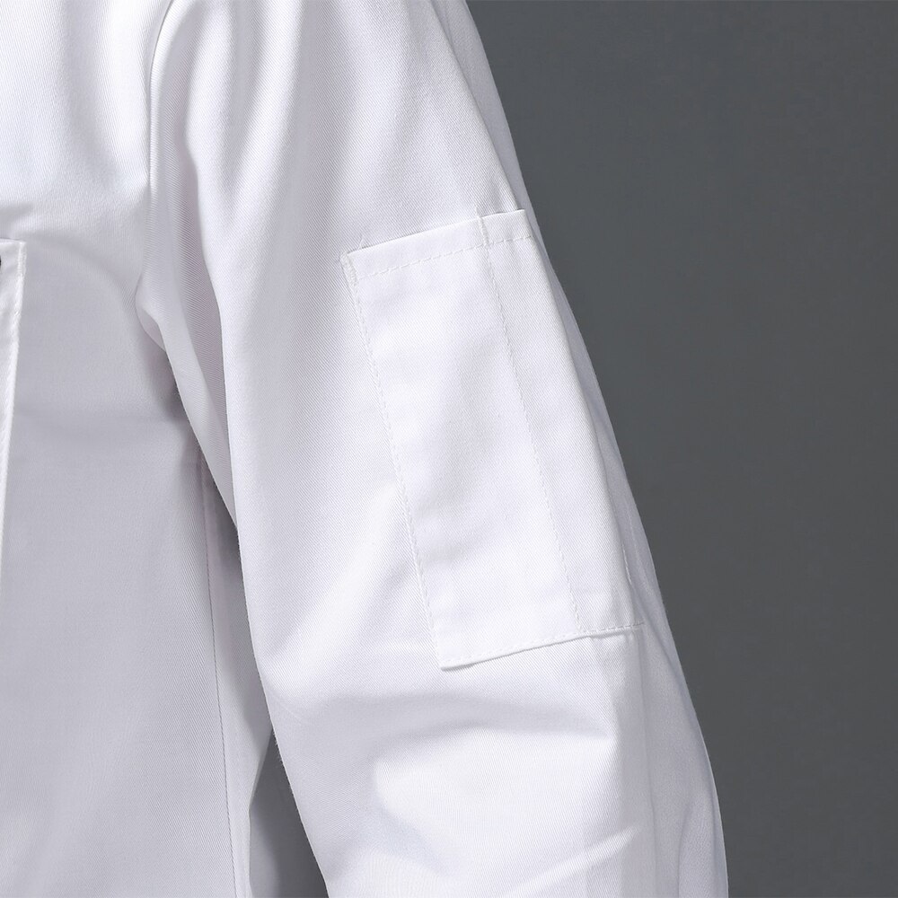 Ademende unisex casual chef-kok jas vlag keuken catering restaurant service werk uniform borduurwerk