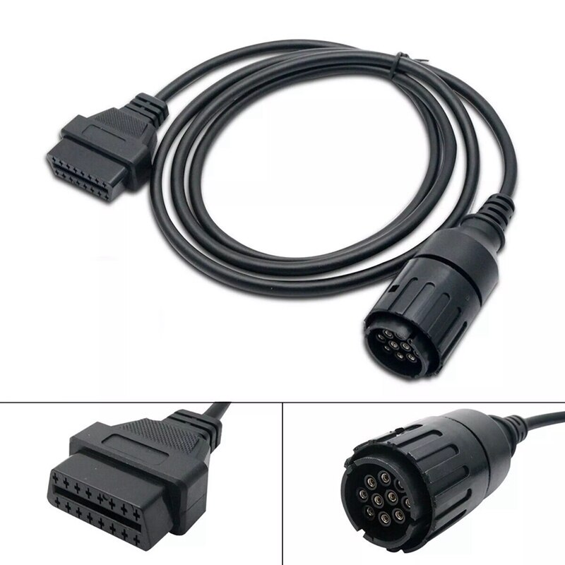 Motorcycles 10 Pin Adapter ICOM-D Cable For -BMW 10Pin To 16Pin OBD2 Diagnostic Connector OBD 2 Extension Cable