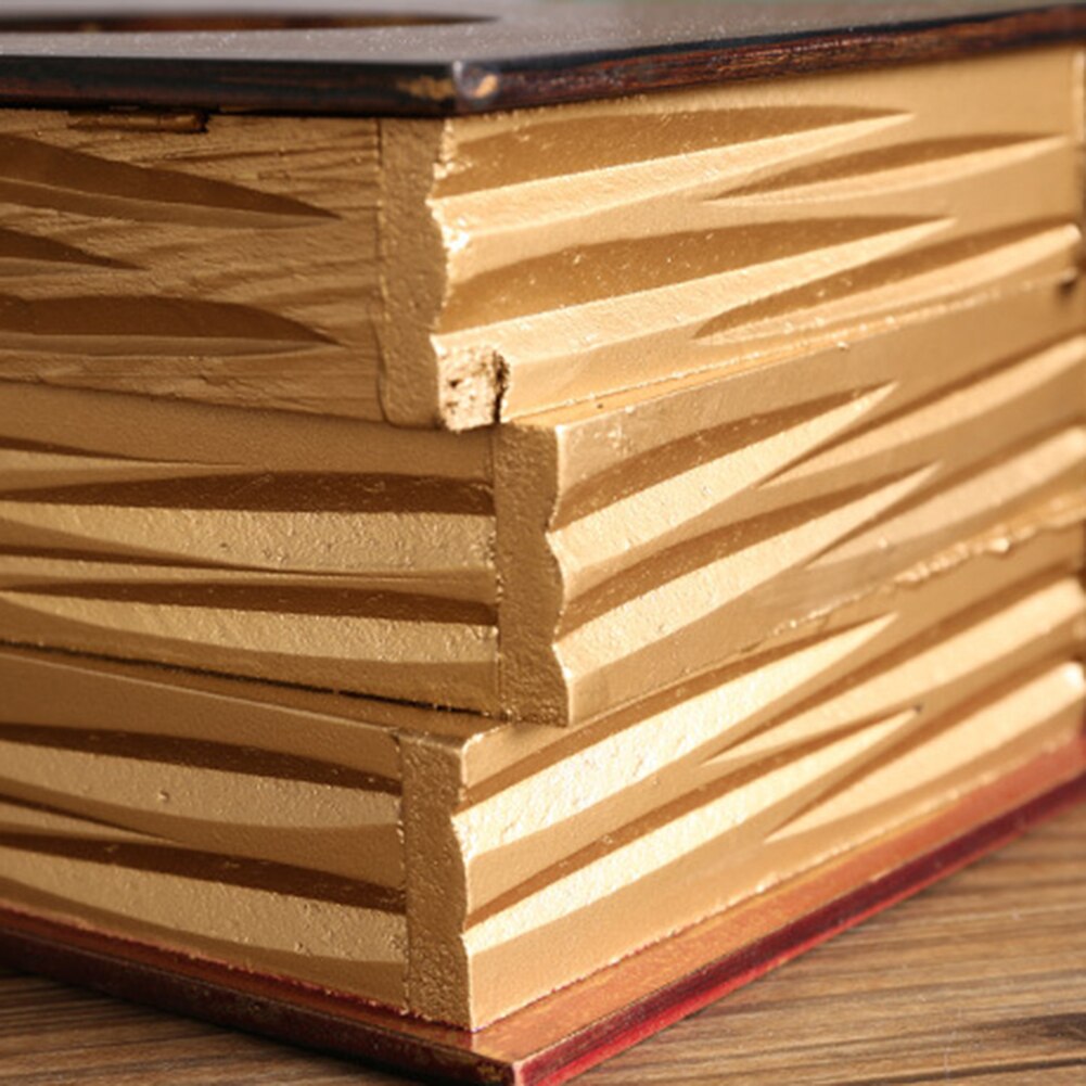 Caja de pañuelos Vintage en forma de libro, contenedor para el hogar y el coche, almacenamiento de patrones curvos, soporte de papel, decoración de mesa