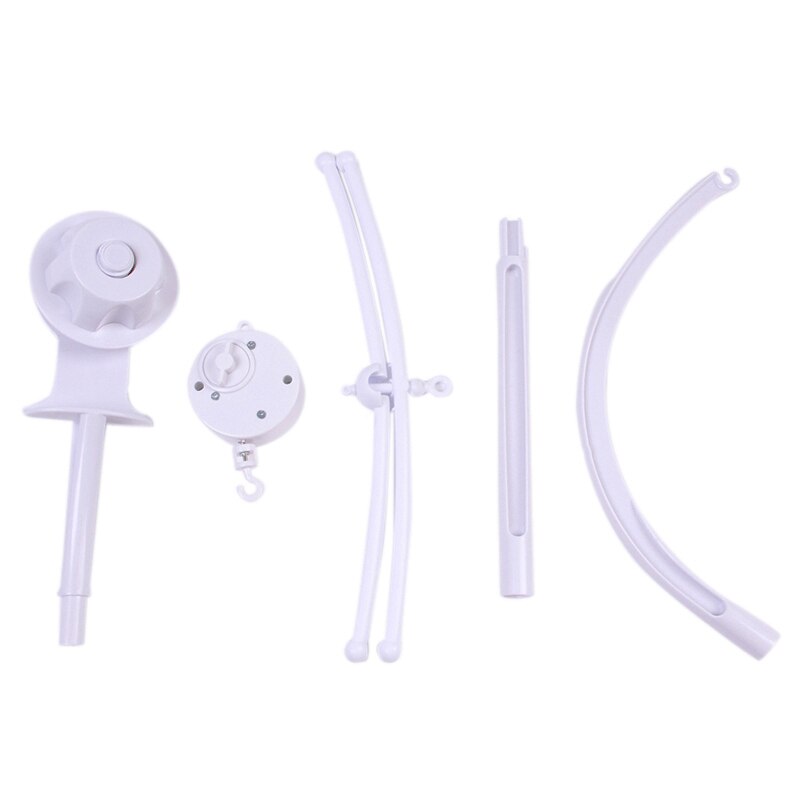 Pure White Baby Speelgoed Rammelaars Beugel Wieg Mobiele Bed Bbell Speelgoed Houder Arm Beugel