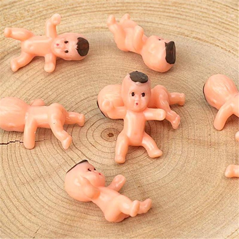 100Pcs 1Inch Mini Plastic Baby Gunst Benodigdheden Voor Baby Shower En Ice Cube Game