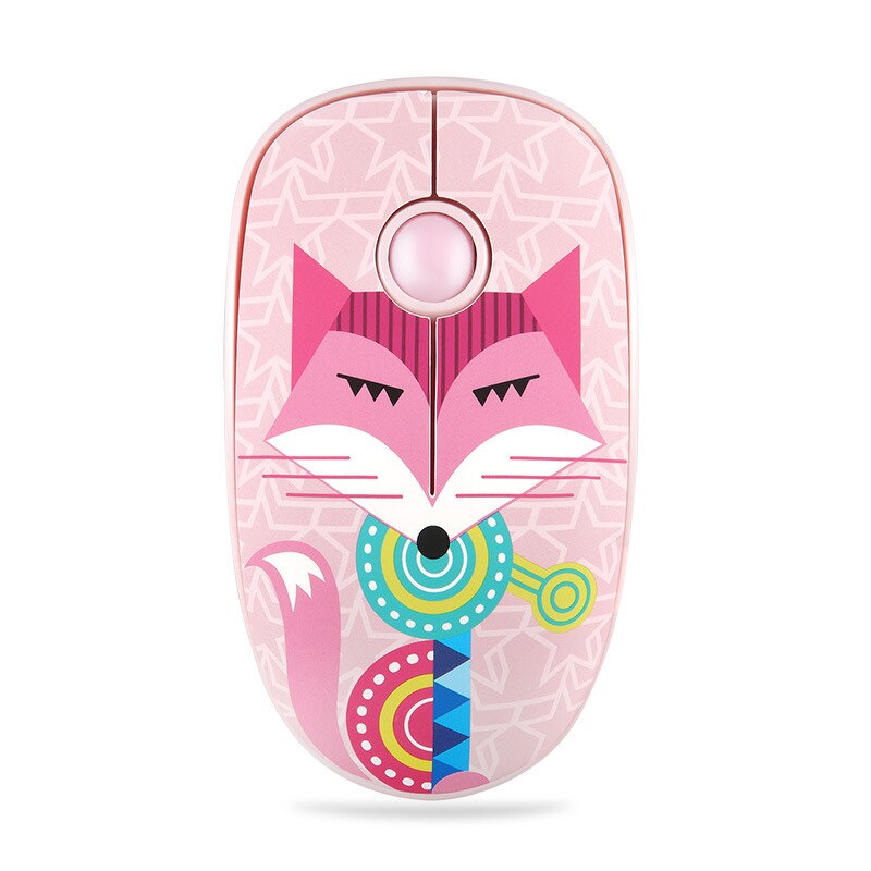 2.4G bezprzewodowa mysz 1000 DPI dziewczyny słodkie zwierzaki cicha mysz robić gier dla Macbook Lenovo ergonomiczna laptop komputer stancjonarny myszka gracz: Fox