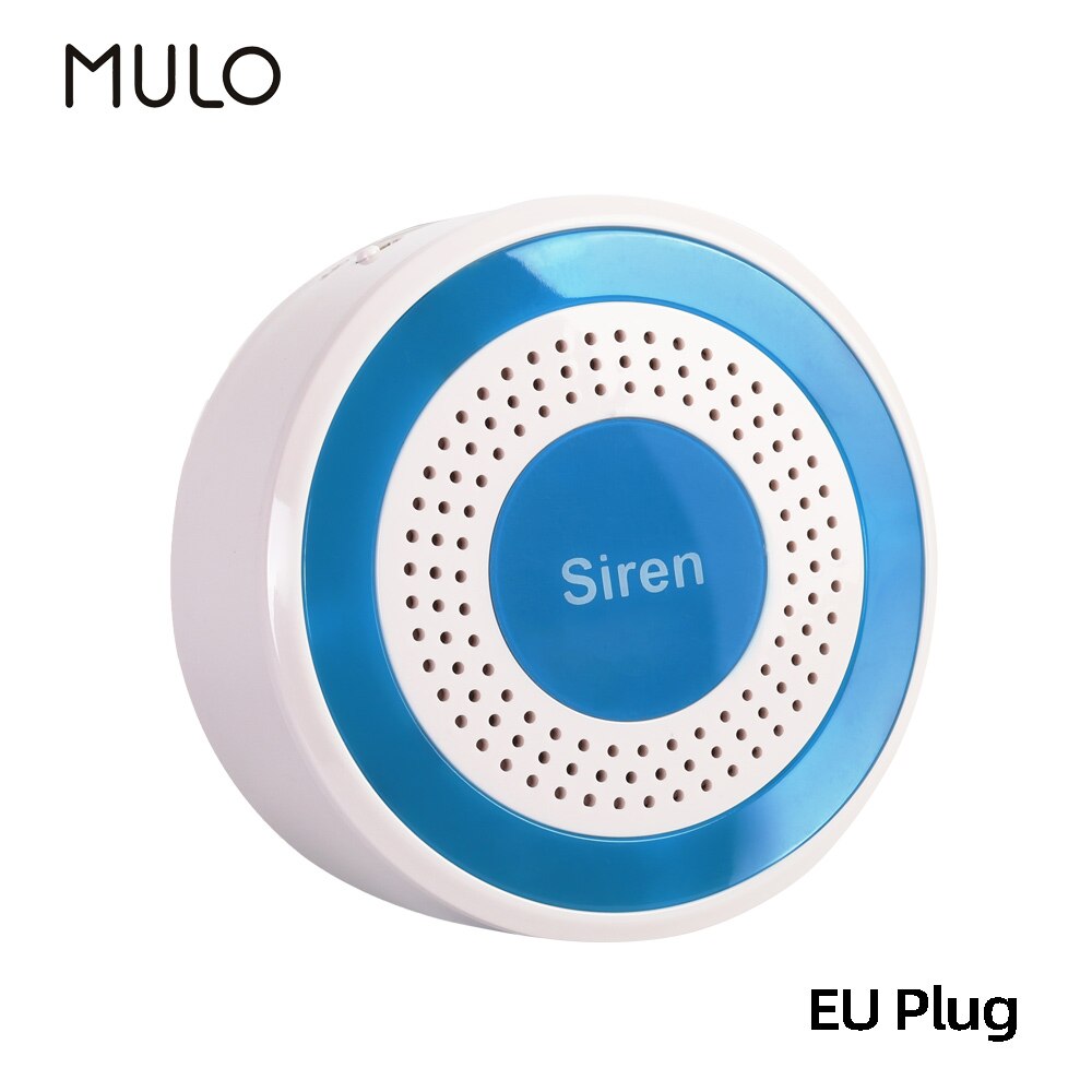 Mulo 433Mhz Draadloze Sirene Stroboscoop Alarm Alert Sensor 85dB Compatibel Alarmsysteem PG103 PG107 PG105: EU PLUG