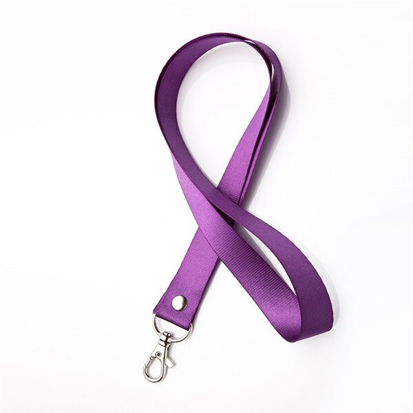 Badge Holder Lanyard 46CM Candy Color Lanyard for Name Tag ID Card Exhibition Card Holder Badge Holder Office and School Supplie: purple