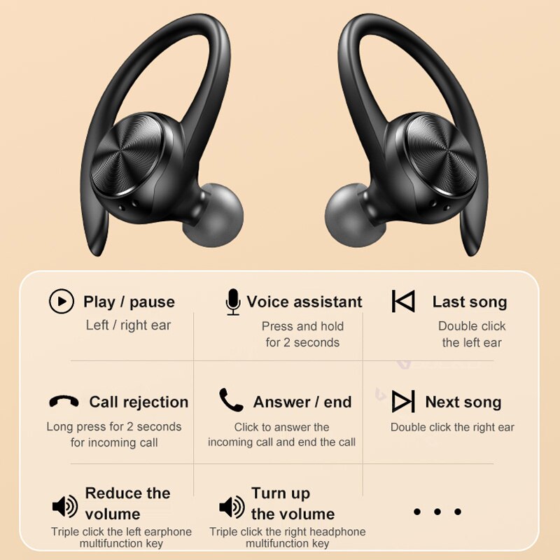 Cuffie impermeabili Bluetooth good TWS Bass cuffie Stereo senza fili reali auricolari sportivi