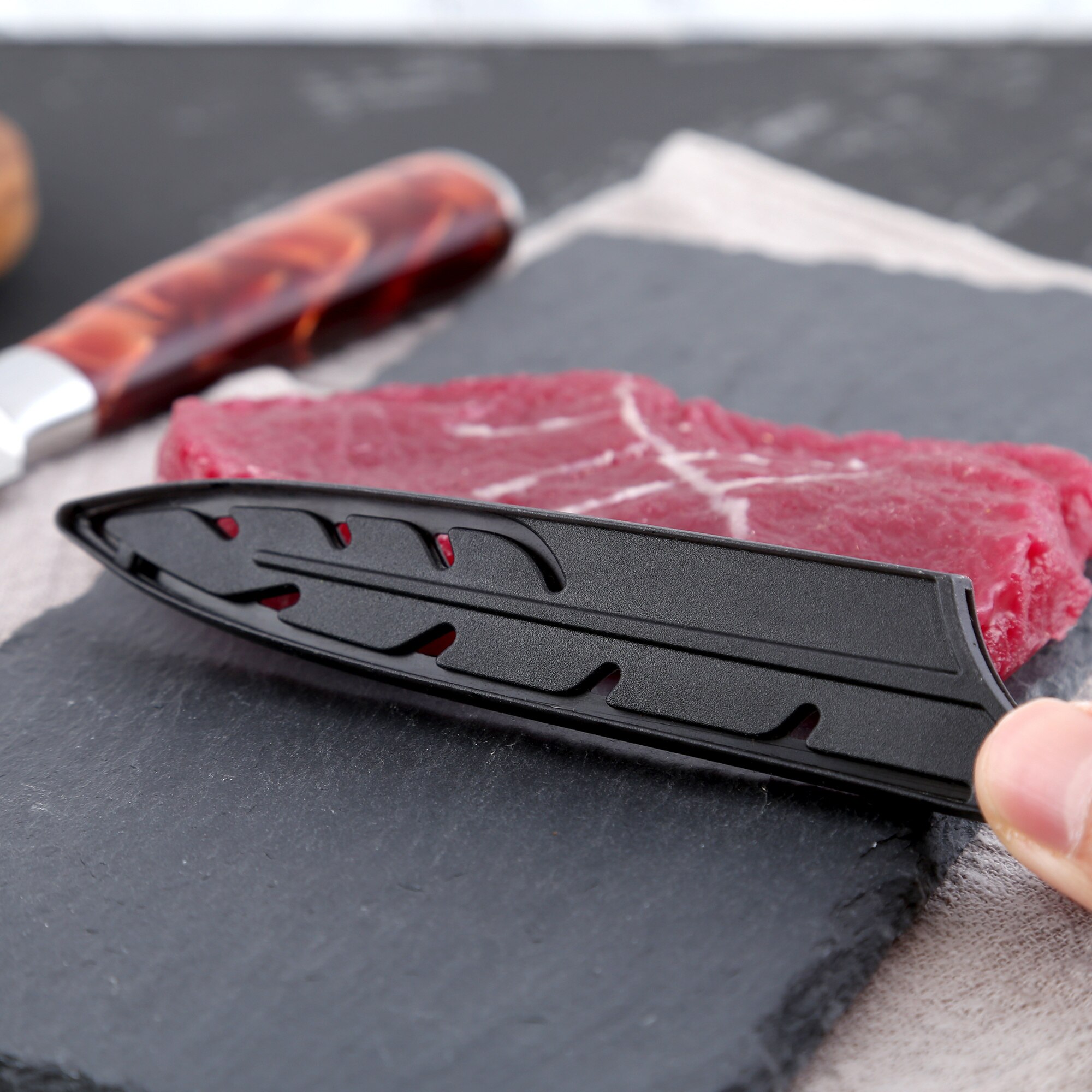 2 Pieces Utility Knife Blade Covers Plastic Knife Sheath Storage Case 5 Inch Utility Knife Ceramic Knives Edge Protective Case