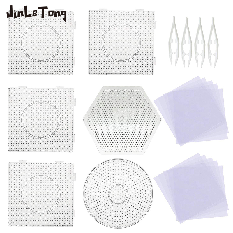 Hama Beads Pegboards Template - DIY Puzzle Building Kit for Kids - EVA Material