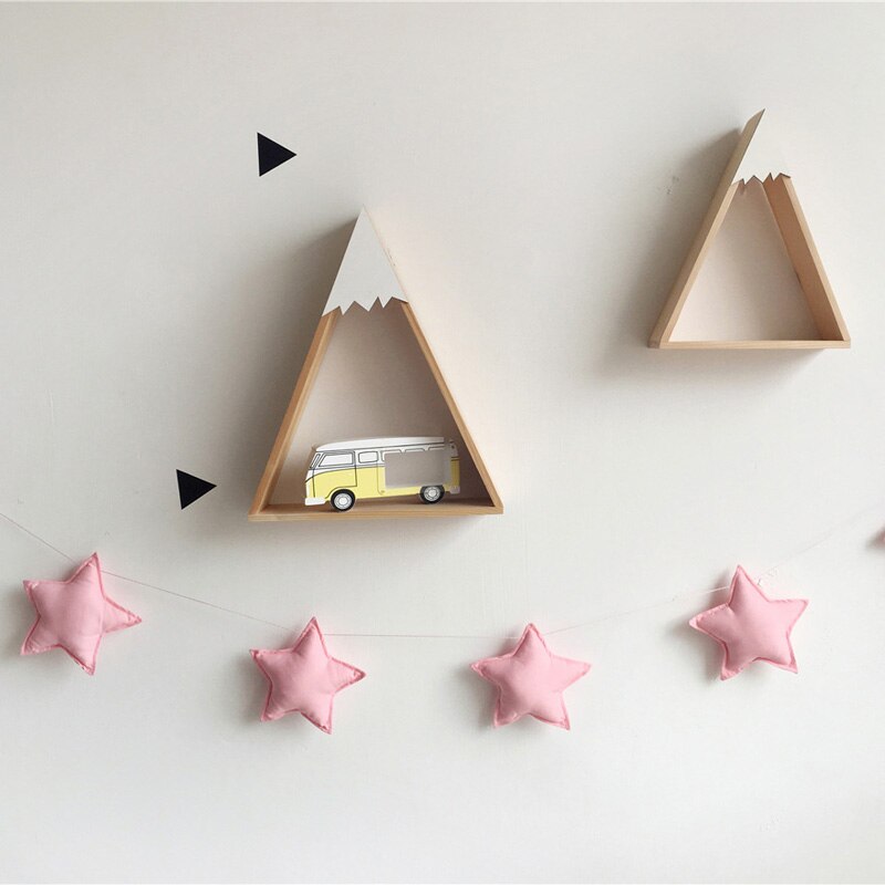 Guirnalda nórdica de estrellas y luna para decoración de pared, cartel de , alfombra de cama, banderines para Baby Shower, adorno colgante para habitación de niños, accesorios para fotos