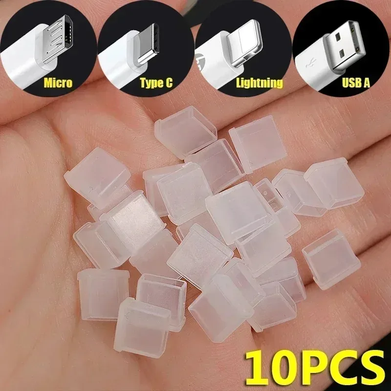 Cubierta protectora de puerto de carga de Cable de datos de silicona, tapa antipolvo para IOS tipo C, Protector de cubierta Micro USB para línea de datos