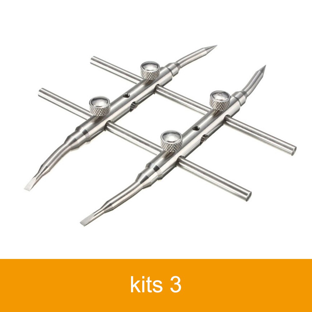 3 In 1 Lens Reparatie Praktische Onderhoud Tool Professionele Dslr Camera Lens Reparatie Steeksleutel Opening Open Tool 3 Tips: Goud
