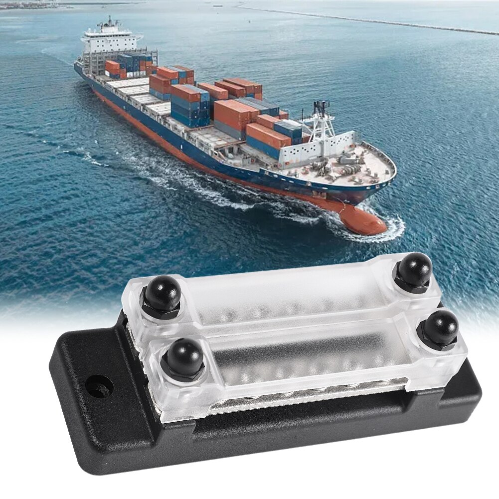 12 Terminal Bus Bar Connector Anti-Roest Duurzaam Power Distributie Transparante Blok Voor Auto Boot Caravan Rail 130A Ac/150A D