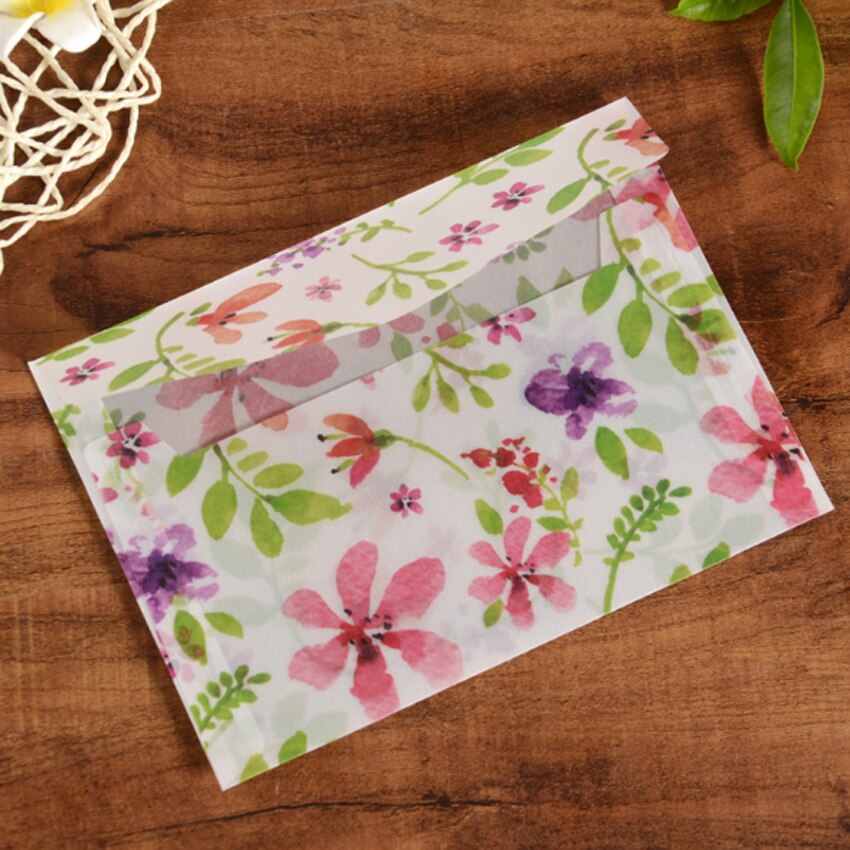 10pcs/pack Translucent Envelope Special Sulfuric Acid Paper Color Printing Envelope Small Fresh Letter Paper Sobres Invitacion