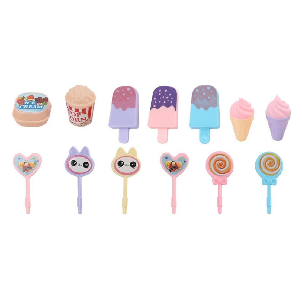 21Pcs Kid Simulation Lollipop Donut Ice Cream Dessert Model Pretend Play Toy Set