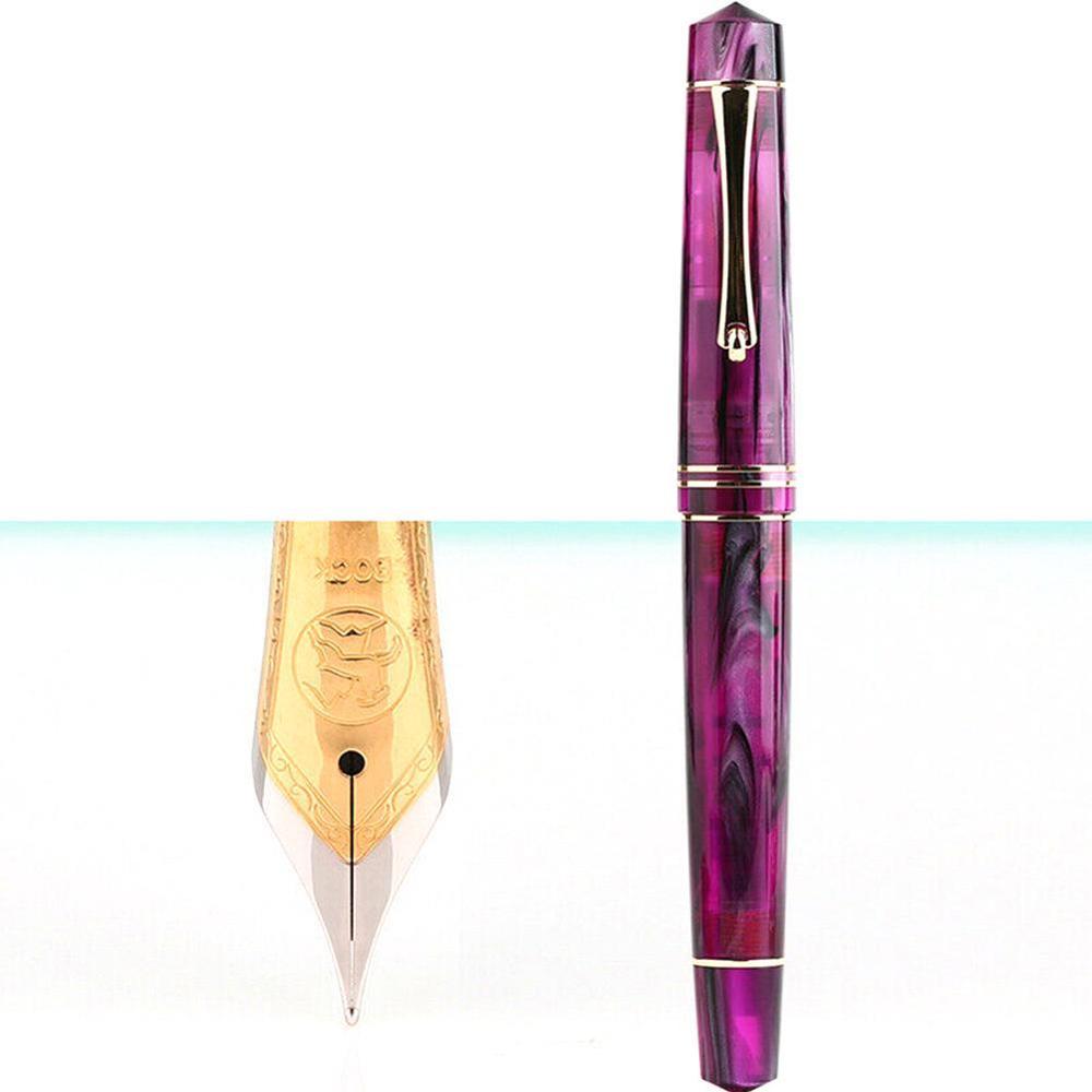 1Pc Hars Vulpen Bock Final Tip Penpunt Met Converter Gouden Clip Mooie Schrijven Pen Kantoor School Briefpapier: A