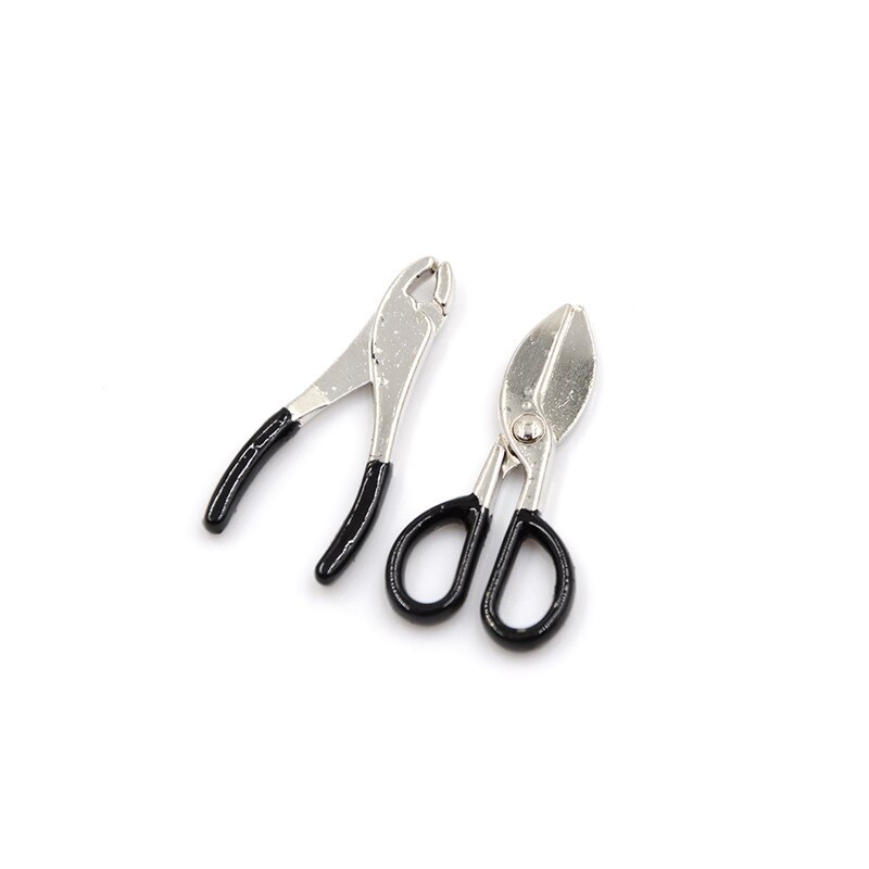 8pcs 1:12 Scale Miniature Metal Hand Tools Set Dolls House Accessories Good