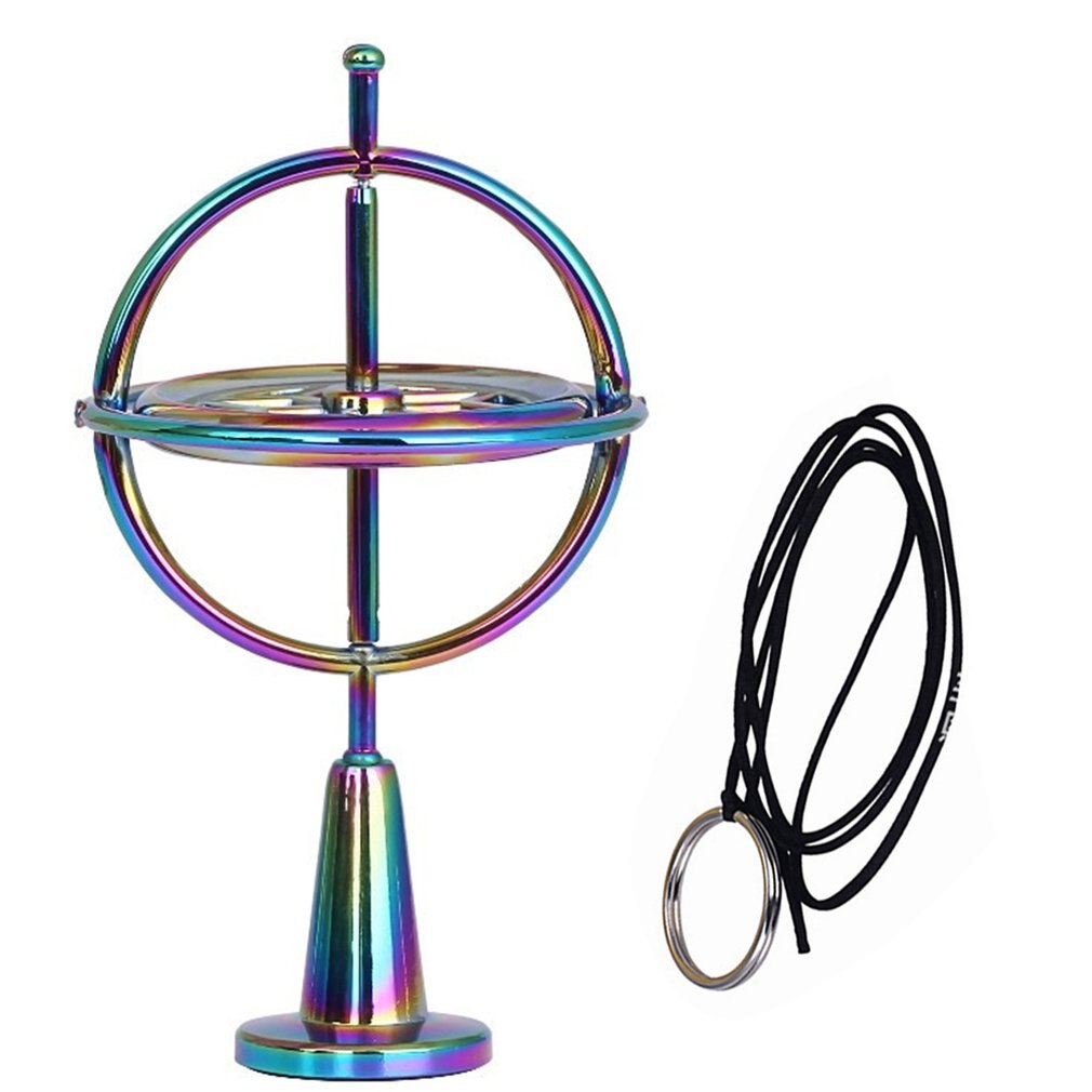 Kleurrijke Vingertop Gyroscoop Decompressie Vinger Gyroscoop Speelgoed Voor Kinderen Wetenschappelijke Metalen Gyro Druk Verlichten Speelgoed: colorful