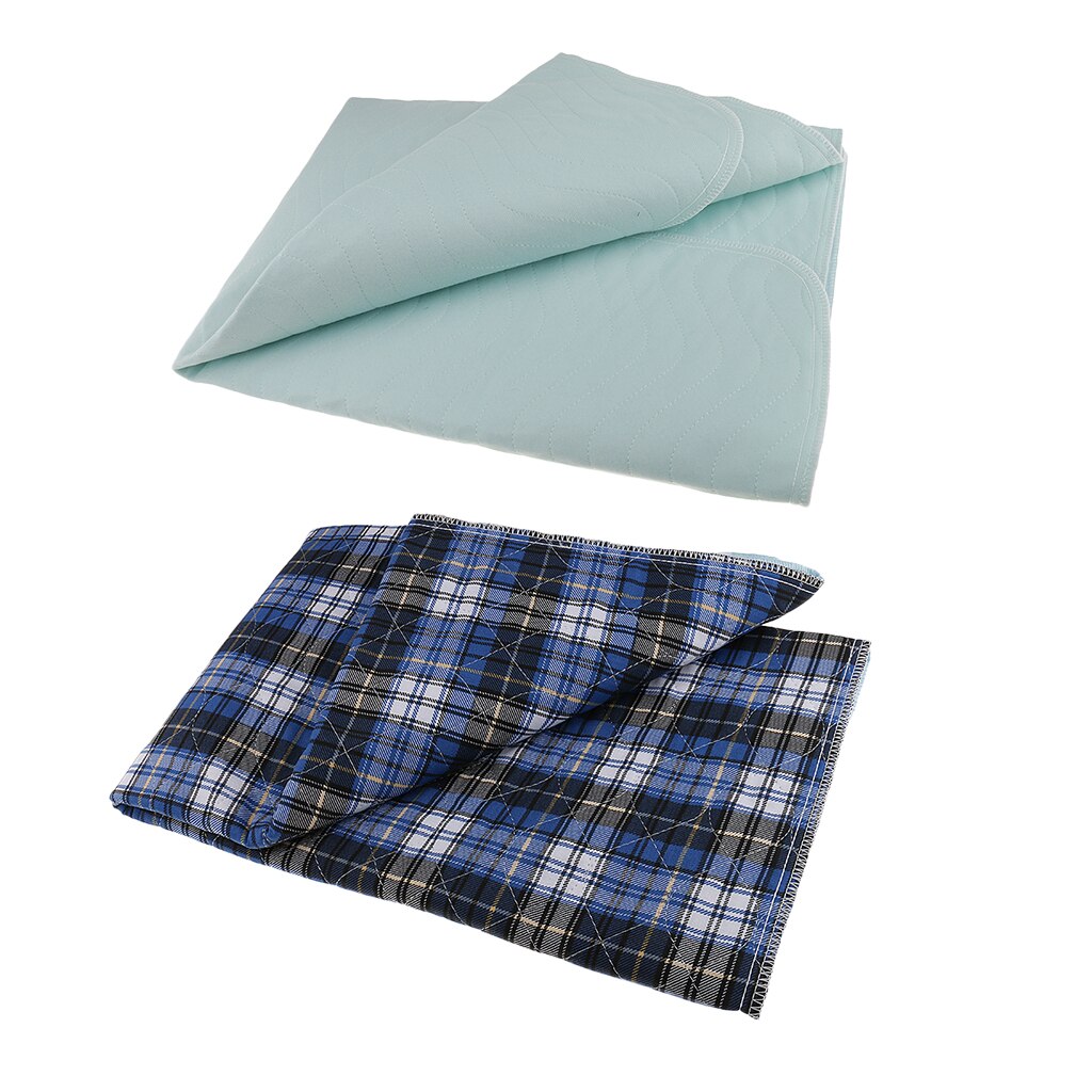 Pakke  of 2 vaskbar vandtæt genanvendelig underpude inkontinens sengepude absorberende lagen madrasbeskytter , 45 x 60cm