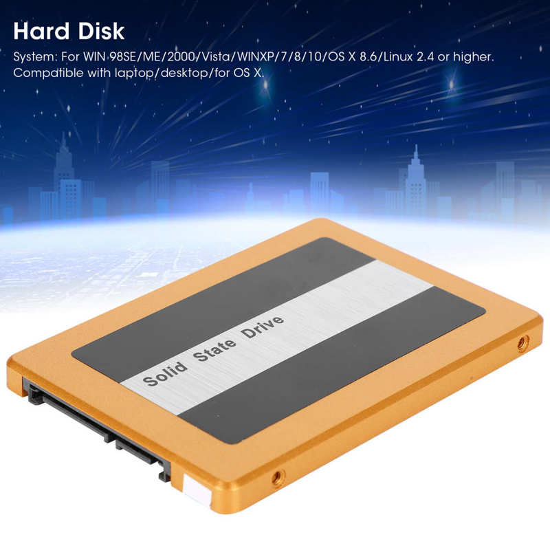 Solid State Hard Disk Drive Gold SSD for Laptop Desktop Computer Parts H2 SATA3.0 2.5 inch Hard Disk