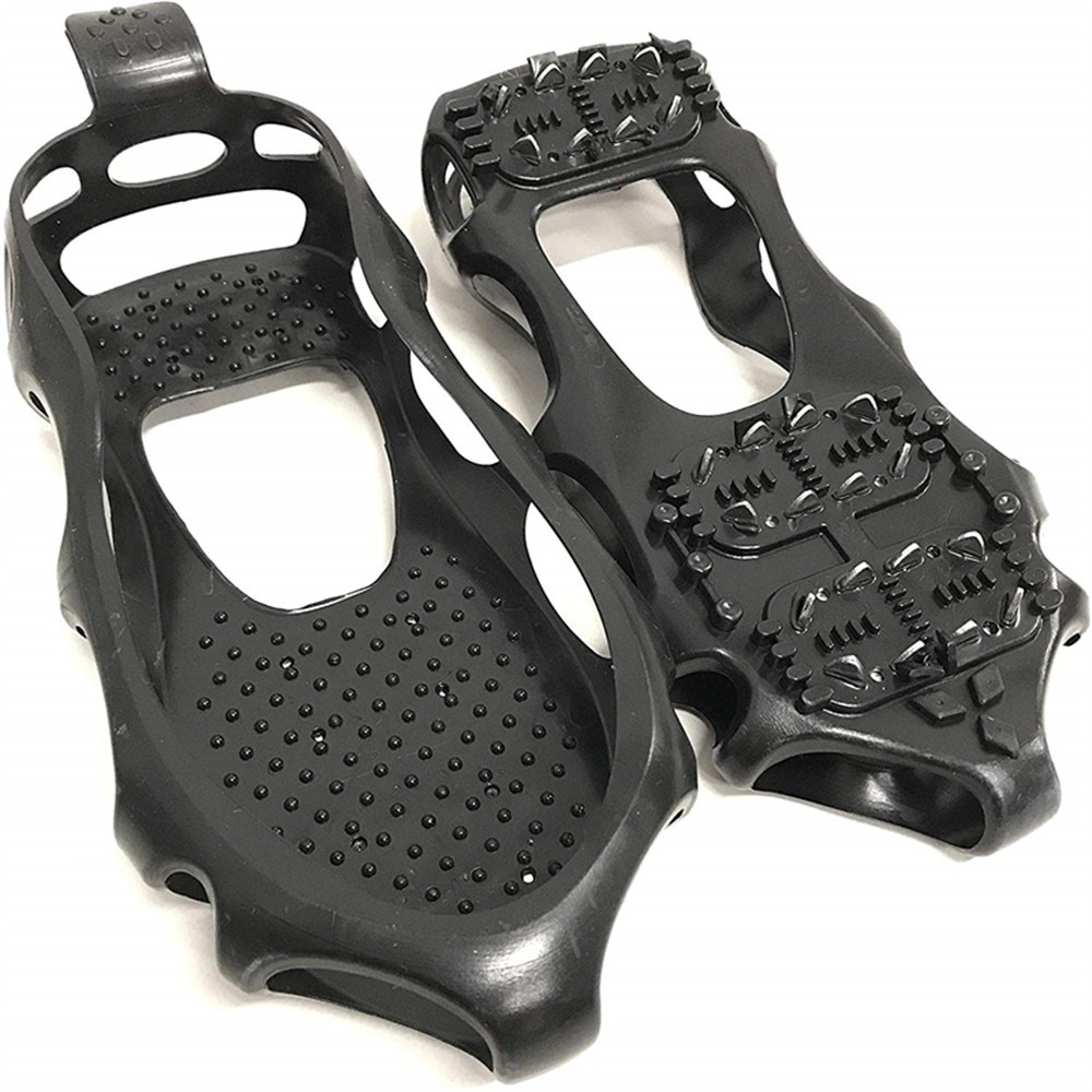 40# 24 Teeth Steel Ice Gripper Spike Shoes Non Slip Crampon Climbing Snow Spikes Crampons Cleats Grips Boots Cover Ice Gripper