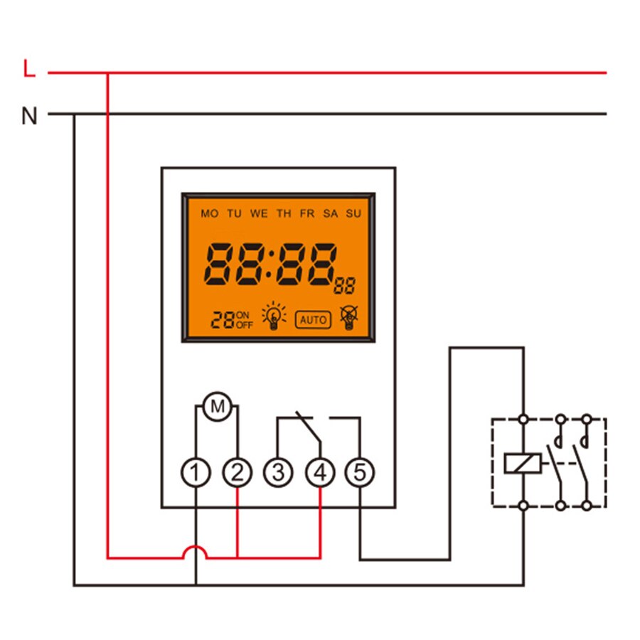 TM617 16A Super Large LCD Timer Digital Display Timer Yellow Lighting Weekly Programmable Timer Relay Clock Free Voltage Output