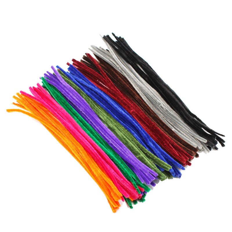 100PC Kids Handmade Learning Educational Toy Multicolour Chenille Stems Pipe Hairball Stick Enhance hands-on Ability Kids Toys: F-100PCS