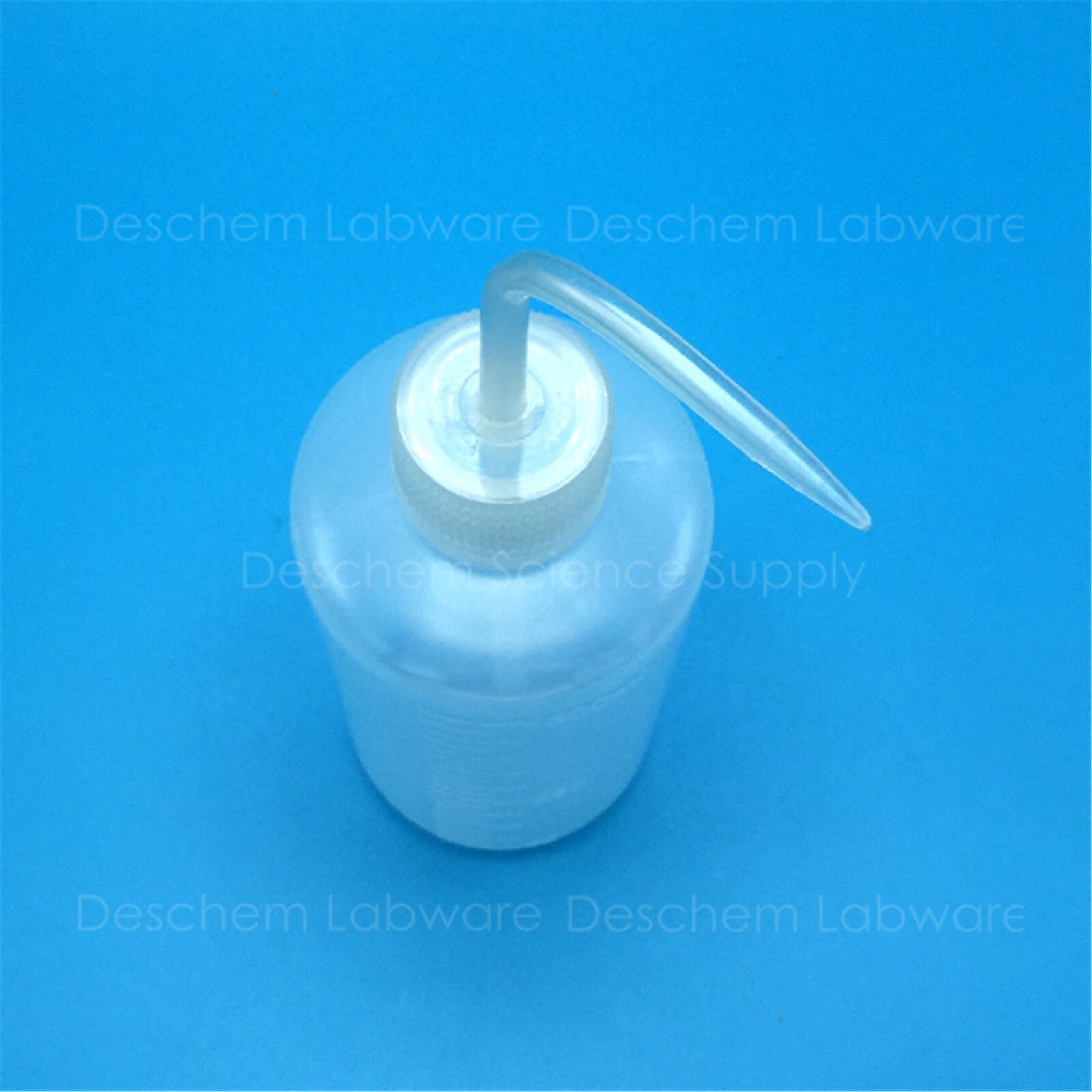 Botella lavado plástico de 1000 ml, botella graduada de 1 L, boca doblada, plástico de laboratorio