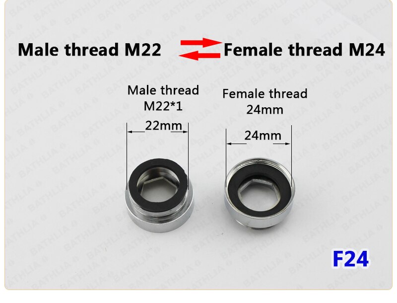 M22 vattenrenare adapter mässing kran luftare kontakt adapter köks kran byte lätt att montera: F24