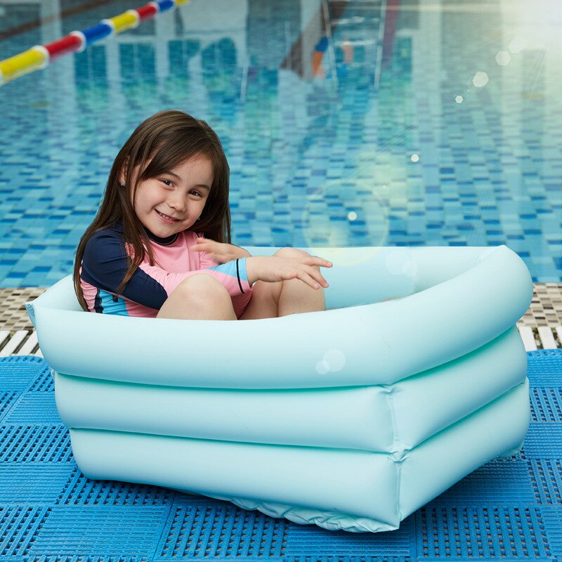Børn oppustelig pool børnehjem brug padle pool stor størrelse oppustelig firkantet swimmingpool til baby