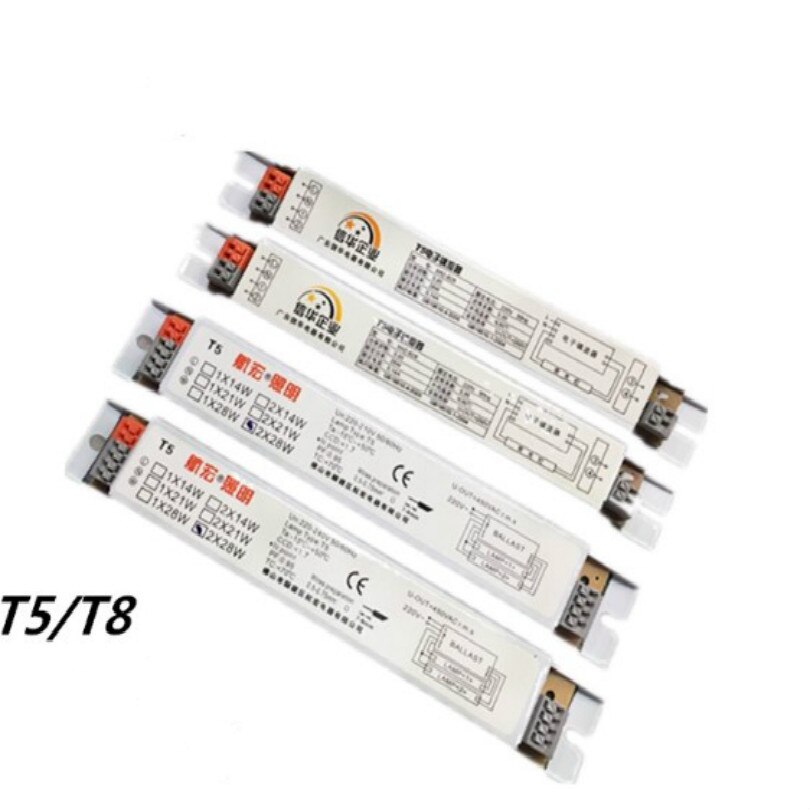 Balastro electrónico T5 para fluorescentes, balasto T8 de 30W, 2x30W, 20W, 2x20W, 40W, 2x40W, de 21W t5, 35W, 54W, 220-240V